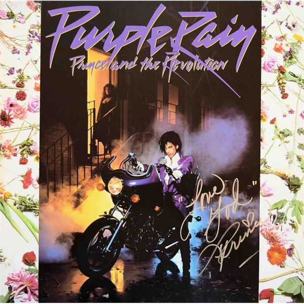 Prince 1984 Purple Rain signed album