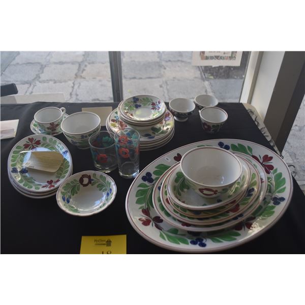 COLLECTION OF LOKELANI CHINA & GLASSES (27 PCS)