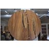 Image 10 : WOODEN MOON SCULPTURE ON PEDESTAL STAND, CHAMCHA WOOD (62" X 9" X 102")