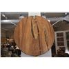 Image 2 : WOODEN MOON SCULPTURE ON PEDESTAL STAND, CHAMCHA WOOD (62" X 9" X 102")