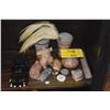 Image 1 : MIX COLLECTION OF SOUTH AMERICAN COLLECTIBLES: POTTERY, WHISTLES, FLUTE, FIGURINES, ETC. (14 PCS)