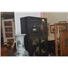 Image 4 : ASIAN STYLE BLACK LACQUER DISPLAY CABINET W/DOUBLE GLASS DOORS & 2 SMALL DRAWERS W/BRASS HARDWARE (3