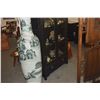 Image 5 : ASIAN STYLE BLACK LACQUER DISPLAY CABINET W/DOUBLE GLASS DOORS & 2 SMALL DRAWERS W/BRASS HARDWARE (3