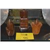 Image 1 : VINTAGE PERFUME BOTTLES: HARDERS KOA BLOSSOM, JOHN OYA MILO WOOD TIKI GOD (NO VILE) & FLORAL BOTTLE 