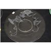 Image 2 : ETCHED GLASS PLATES (1 SIGNED DOROTHY THORPE) (8 1/4" & 11") (2 PCS)