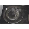 Image 3 : ETCHED GLASS PLATES (1 SIGNED DOROTHY THORPE) (8 1/4" & 11") (2 PCS)