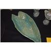 Image 2 : GINGER LEAF TRAY, TARO LEAF BOWL & LILLY VASES BY HAWAIIAN POTTERS GUILD (4 PCS)