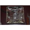 Image 3 : ETCHED GLASS ASHTRAYS & DISH W/WOOD HANDLES (3 PCS)