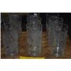Image 2 : COLLECTION OF ETCHED GLASSES (10 PCS) (DOES NOT INCLUDE MAT)