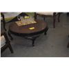 Image 2 : ROUND BLACK LACQUER COFFEE TABLE (36")
