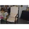 Image 2 : PAIR ENGLISH/FRENCH UPHOLSTERED ARMCHAIRS  (PAIR)