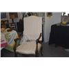 Image 3 : PAIR ENGLISH/FRENCH UPHOLSTERED ARMCHAIRS  (PAIR)