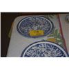 Image 1 : PAIR DON BLANDING VERNON KILNS 12 1/2" HAWAIIAN FLOWERS CHOP PLATES (PAIR)