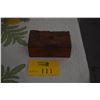 Image 1 : CARVED CAMPHOR BOX W/HIBISCUS FLOWER DESIGN; SIGNED HONOLULU, HAWAII, CHOW