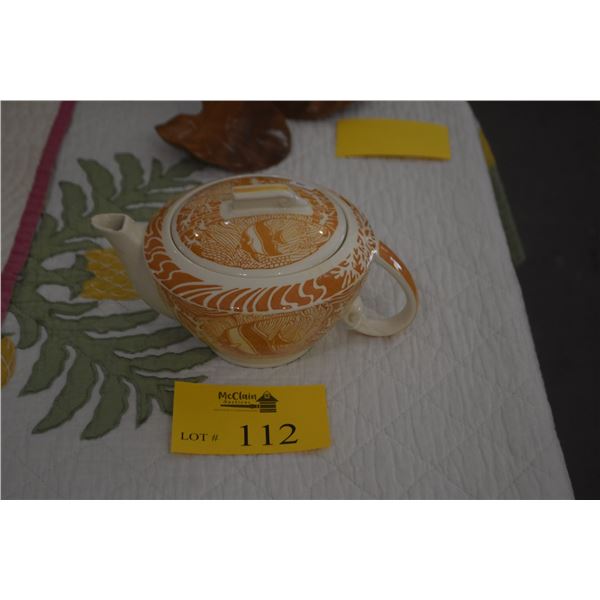 DON BLANDING VERMON KILNS CORAL REEF TEAPOT (CHIPS ON INSIDE RIM)