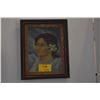 Image 1 : FRAMED OIL ON CANVAS, WAHINE W/GINGER; SIGNED NAHO'OLEWA (16 1/2" X 20 1/2")