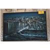 Image 2 : FRAMED OIL ON CANVAS, "HONOLULU CITY LIGHTS:; SIGNED, 1969 (36" X 24")