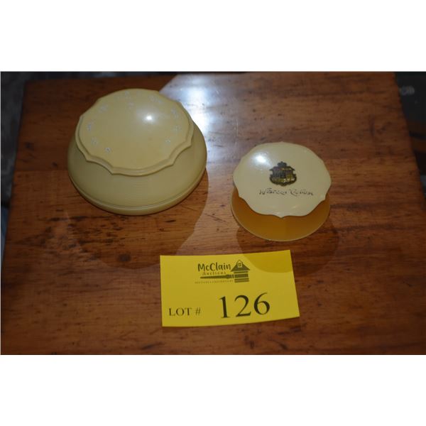 2 CELLULOID VANITY JARS (2 PCS)