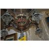 Image 5 : ANTIQUE ART DECO 5 LIGHT CHANDLIER