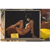 Image 1 : FRAMED NUDE ON VELVET; SIGNED (21" X 17 1/2")