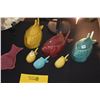 Image 1 : COLLECTION OF VINTAGE CHICKEN OF THE SEA TUNA BAKER & LIDDED SERVING DISH & SALT & PEPPER SHAKERS & 