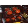 Image 4 : COLLECTION OF MINIATURE TEAPOTS, SUGAR BOWLS, CUPS, PLATES & PINEAPPLE (14 PCS)