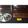 Image 1 : MID CENTURY MODERN STAINLESS STEEL CHIP & DIP SERVING PLATTER & MID CENTURY DANISH TEAK WOOD SERVING