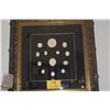 Image 2 : FRAMED ANTIQUE (1895) PLASTER CAMEO MOLDS OF GREEK DESIGNS W/GOLD BANDS (PREVIOUSLY OWNED BY CLAIR E