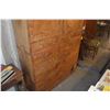 Image 4 : STACKING BURLWOOD CHEST (3 SECTIONS) W/10 DRAWERS & 2 DOORS (OLD TERMITE DAMAGE TO 1 DRAWER)