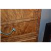 Image 6 : STACKING BURLWOOD CHEST (3 SECTIONS) W/10 DRAWERS & 2 DOORS (OLD TERMITE DAMAGE TO 1 DRAWER)