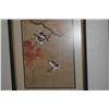 Image 2 : VINTAGE FRAMED BIRD & FLOWER PAINTINGS (20" X 26") (2 PCS)