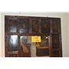 Image 2 : BAMBOO & JAPANNED WOOD WALL MIRROR IN THE STYLE OF THE AESTHETIC MOVEMENT W/RECTANGULAR CENTER MIRRO