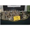Image 1 : ETCHED STEMWARE & MIRRORED TRAY W/CHERUB MOTIF (9 PCS)