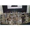 Image 2 : ETCHED STEMWARE & MIRRORED TRAY W/CHERUB MOTIF (9 PCS)