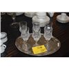 Image 1 : GALWAY ROYAL IRISH CRYSTAL CLARET WINE GOBLETS (6 PCS) (DOES NOT INCLUDE TRAY)