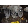 Image 2 : GALWAY ROYAL IRISH CRYSTAL CLARET WINE GOBLETS (6 PCS) (DOES NOT INCLUDE TRAY)