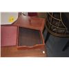 Image 3 : LEATHER DESK SET W/BLOTTER, TRAYS, LETTER & PEN HOLDERS & GEORG JENSEN DESK SET