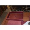 Image 5 : LEATHER DESK SET W/BLOTTER, TRAYS, LETTER & PEN HOLDERS & GEORG JENSEN DESK SET