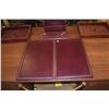 Image 9 : LEATHER DESK SET W/BLOTTER, TRAYS, LETTER & PEN HOLDERS & GEORG JENSEN DESK SET