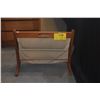 Image 1 : VINTAGE MID-CENTURY MODERN TEAK & CANVAS MAGAZINE RACK MADE BY BRDR. FURBO IN DENMARK, 1960'S
