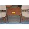 Image 1 : VINTAGE MID CENTURY MODERN TEAK SIDE TABLE W/DISTINCTIVE ROUNDED CORNER LEG JOINERY