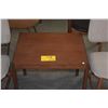 Image 2 : VINTAGE MID CENTURY MODERN TEAK SIDE TABLE W/DISTINCTIVE ROUNDED CORNER LEG JOINERY
