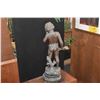 Image 4 : 3-DIMENSIONAL VINTAGE STATUE OF BOY HOLDING 2 DOVES (SPELTER) ON MARBLE STAND (20")