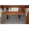 Image 2 : MID CENTURY MODERN WOOD SLAT BENCH
