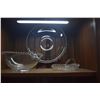 Image 2 : IMPERIAL GLASS CANDLEWICK PLATE & BOWLS (3 PCS) (DOES NOT INCLUDE STAND)