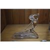 Image 3 : ITALIAN ART DECO LADY, FROG FIGURES & GLASS ASHTRAY (4 PCS)