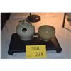 Image 1 : ANNAM LIME POT W/STAND & ANTIQUE CERAMIC TEA BOWL (2 PCS) (DOES NOT INCLUDE STAND)