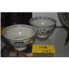 Image 1 : ANNAM BLUE & WHITE FOOTED BOWLS, (3 1/2" & 3 3/4") (2 PCS) (DOES NOT INCLUDE STAND)