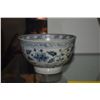 Image 2 : ANNAM BLUE & WHITE FOOTED BOWLS, (3 1/2" & 3 3/4") (2 PCS) (DOES NOT INCLUDE STAND)