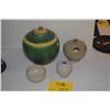 Image 1 : MIX LOT: GREEN COVERED JAR, POTS & BOWLS (MIX CULTURE) (4 PCS)
